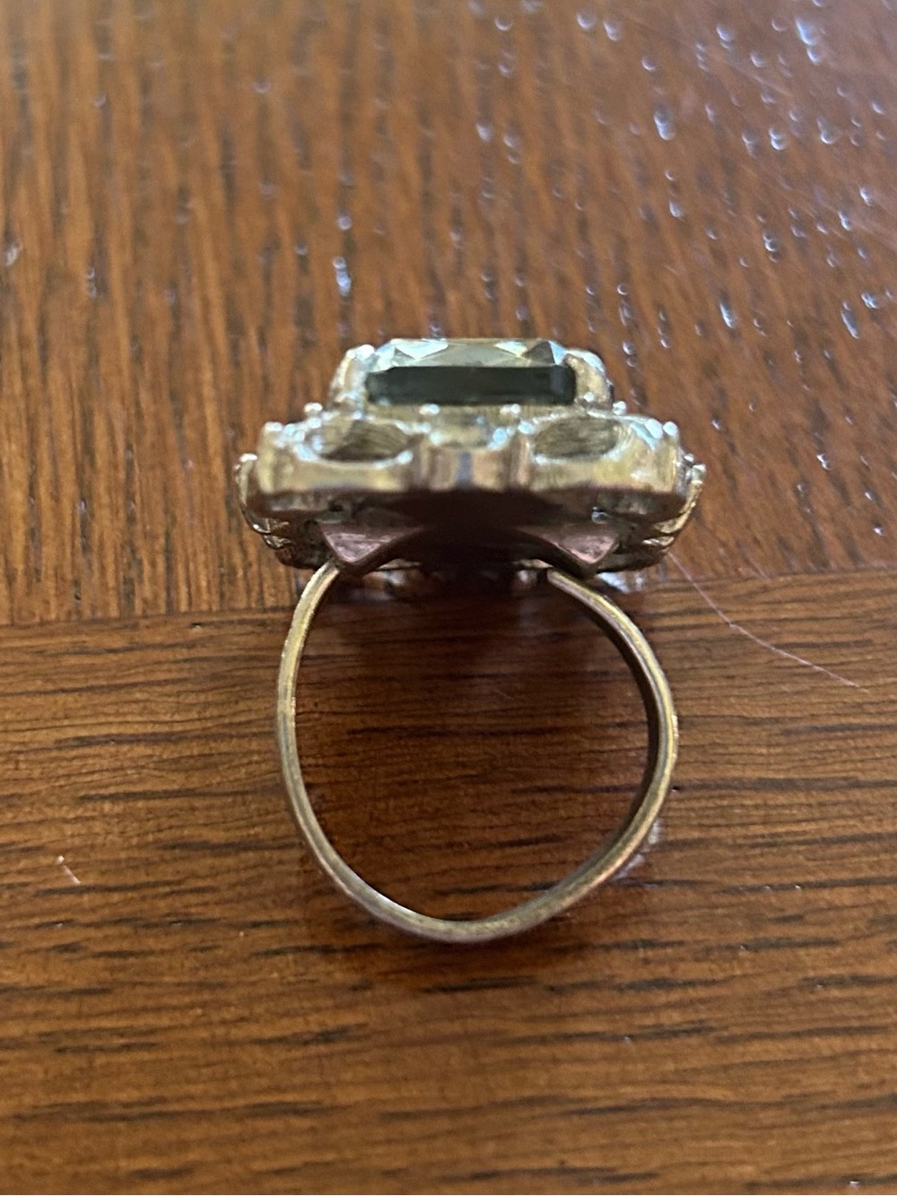 Sarah Coventry Rhinestone & Silver-tone Ring, Adjustable - Picture 4 of 5